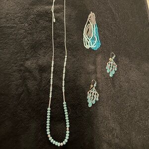 Aqua blue jewelry- costume